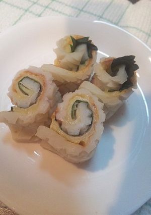 お弁当に☆竹輪で梅しそチーズ巻き-レシピのメイン写真