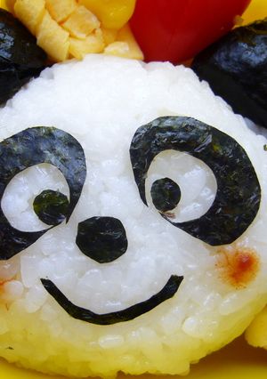 ＊キャラ弁＊超簡単　のりだけ　パンダ-レシピのメイン写真