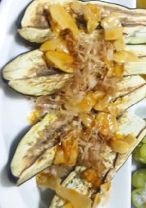 焼き茄子～ラー油をのっけて～-レシピのメイン写真