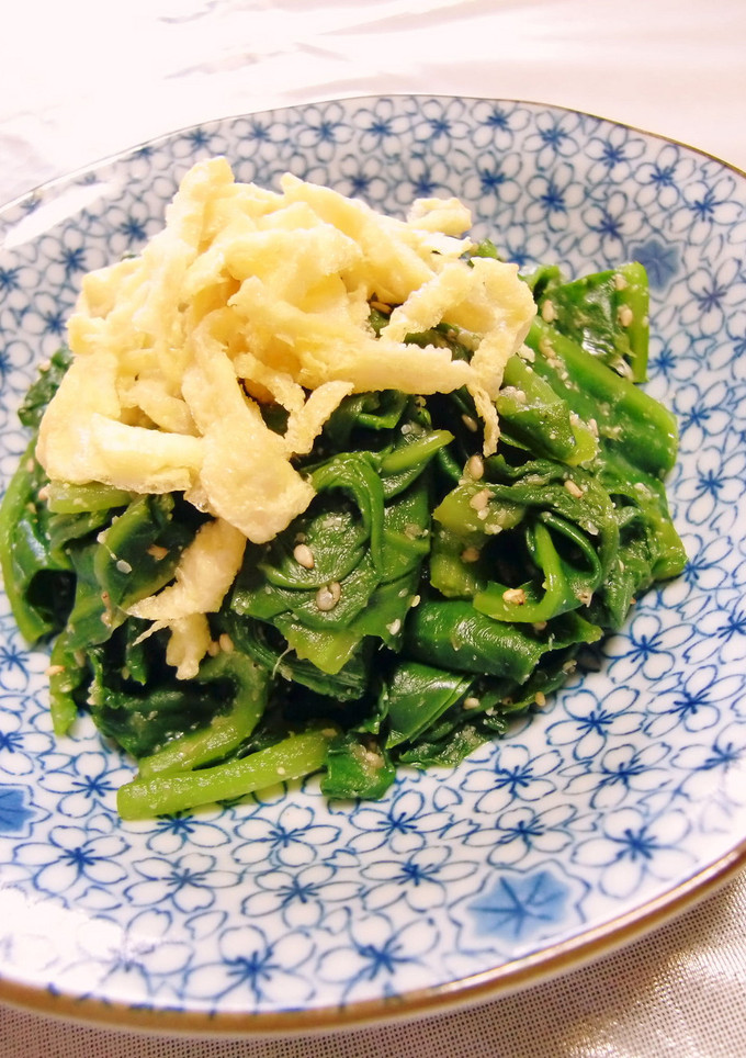つるむらさきと油揚げのおひたし-レシピのメイン写真