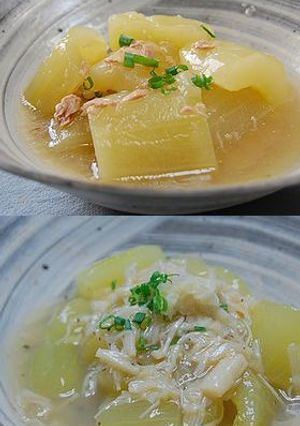 冬瓜風♪キュウリの煮物～ホタテあんかけ-レシピのメイン写真