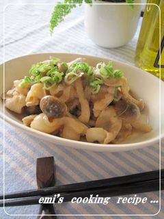 簡単♪豚肉としめじの味噌オイル和え-レシピのメイン写真