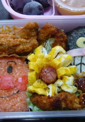 キャラ弁アンパンマンとバイキンマン-レシピのメイン写真