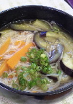 手抜き☆なすにゅうめん☆-レシピのメイン写真
