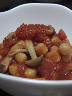 ひよこ豆ときのこのトマト煮-レシピのメイン写真