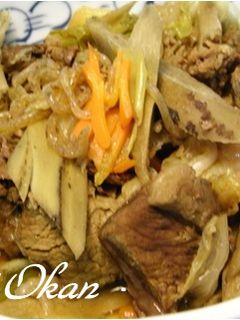 牛スジと白菜のすき焼き風煮もの-レシピのメイン写真