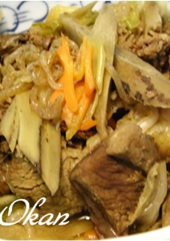 牛スジと白菜のすき焼き風煮もの-レシピのメイン写真