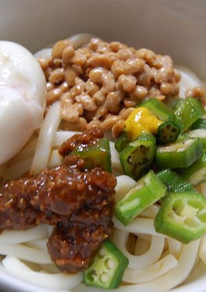 肉みそなっとううどん-レシピのメイン写真
