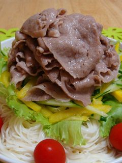 ☆野菜たっぷり☆冷しゃぶそうめんサラダ-レシピのメイン写真