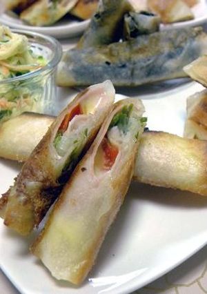 ピザ風味の焼き春巻き-レシピのメイン写真
