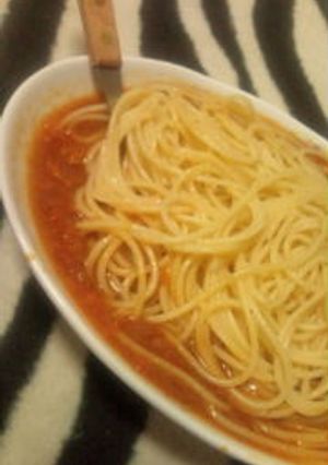 逆さま☆ミートソーススパゲティ-レシピのメイン写真