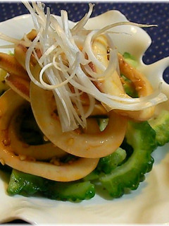 ゴーヤとイカリングの中華サラダ☆-レシピのメイン写真