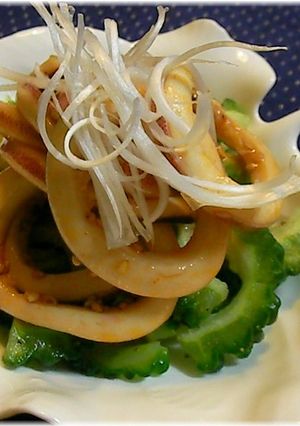 ゴーヤとイカリングの中華サラダ☆-レシピのメイン写真