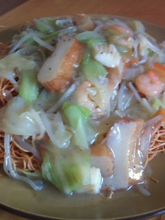 皿そうめん(余ったそうめんで皿うどん)-レシピのメイン写真
