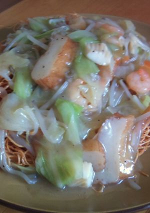 皿そうめん（余ったそうめんで皿うどん）-レシピのメイン写真