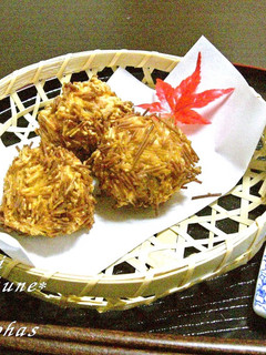 簡単 鶏つくねのいが栗揚げ❤-レシピのメイン写真
