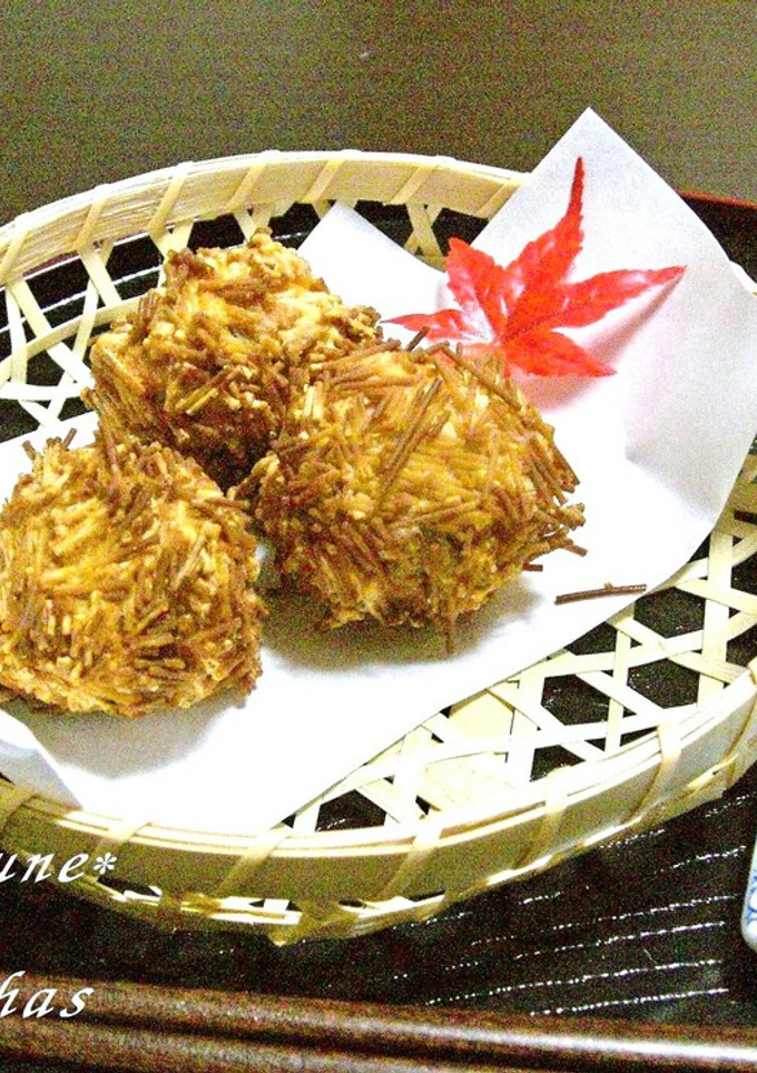 簡単　鶏つくねのいが栗揚げ❤-レシピのメイン写真