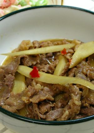 牛肉とごぼうのごまみそ煮-レシピのメイン写真
