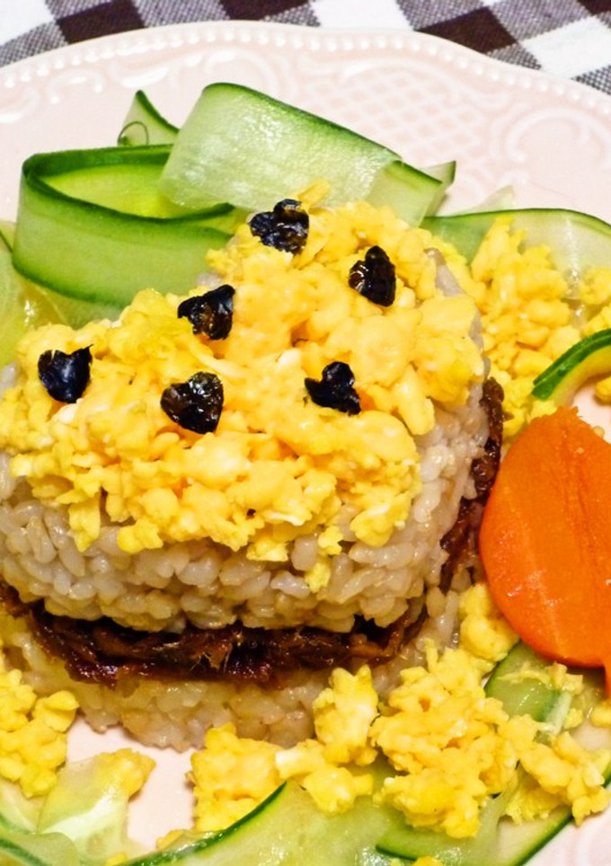 ツナの押しはさみ飯～卵そぼろ添え～-レシピのメイン写真