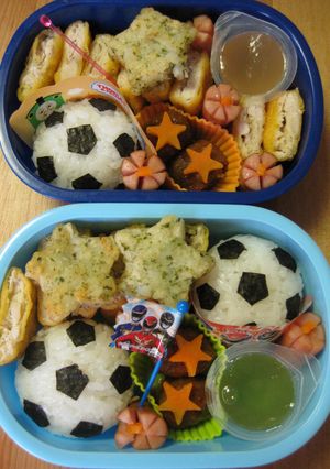 ❤キャラ弁❤サッカーボールおにぎり-レシピのメイン写真