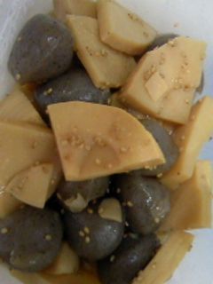 こんにゃくとタケノコの煮物-レシピのメイン写真