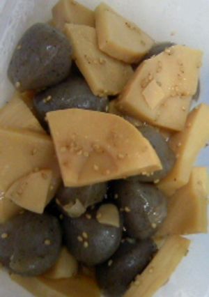 こんにゃくとタケノコの煮物-レシピのメイン写真