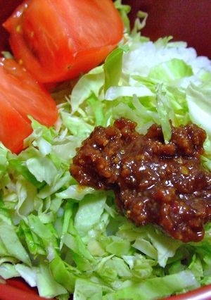 ロコモコっぽい肉味噌風どんぶり-レシピのメイン写真