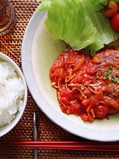 お家で簡単☆煮込みハンバーグ-レシピのメイン写真