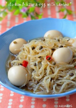 糸こんにゃくとうずら卵の山椒煮-レシピのメイン写真