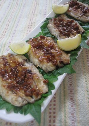 健脳食♡鰯（秋刀魚）の肉味噌のっけ-レシピのメイン写真
