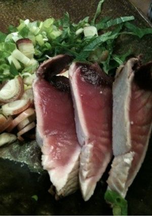 カツオの塩たたき 薬味山盛り-レシピのメイン写真