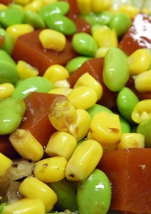 トマト寒天と枝豆コーンのヘルシーサラダ-レシピのメイン写真