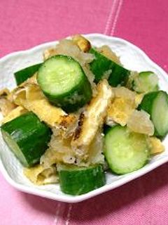 減塩☆油揚げとキュウリのみぞれ和え-レシピのメイン写真