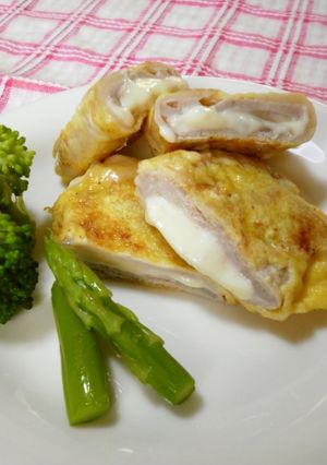 ＊糖質制限♪チーズを巻いた豚肉のピカタ＊-レシピのメイン写真