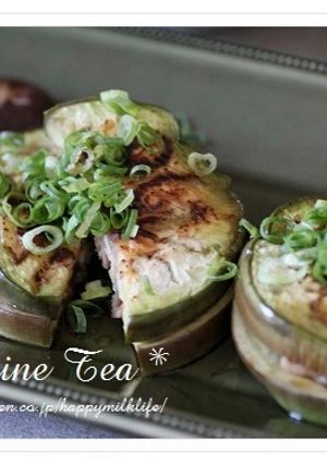 茄子の肉味噌風はさみ焼き♪-レシピのメイン写真