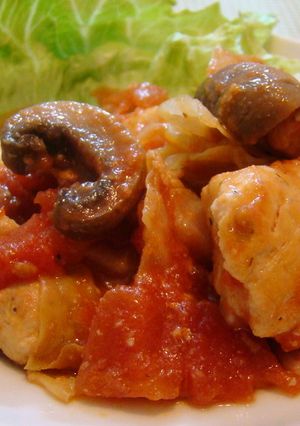 ♠鶏肉とキャベツのトマト煮込み♠-レシピのメイン写真