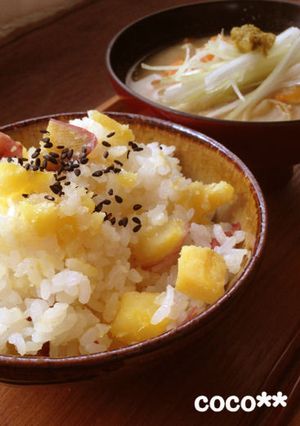 おもわず笑顔になる☆さつまいもご飯-レシピのメイン写真