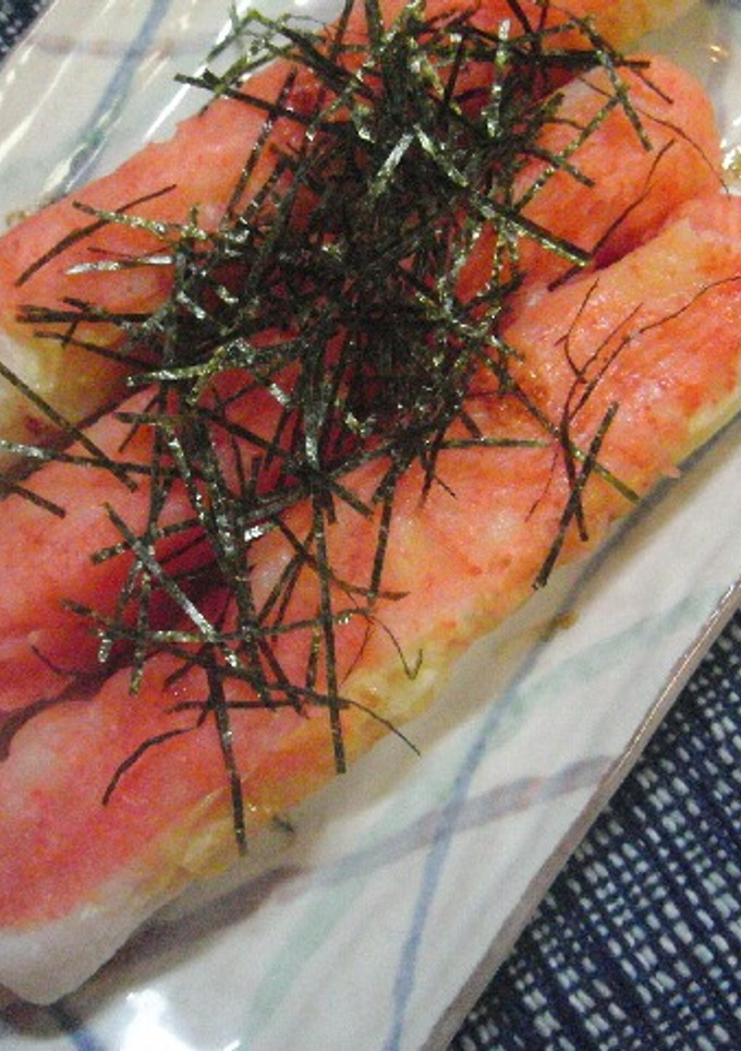 ♡たらもサラダのちくわボート焼き♡　-レシピのメイン写真