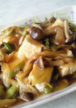 子供も大好き♪きのこあんかけ豆腐-レシピのメイン写真