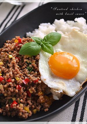 ガパオ炒めご飯(タイ風バジル炒め)-レシピのメイン写真