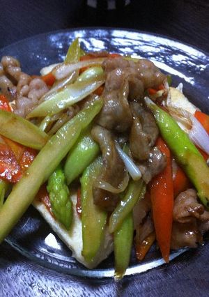 絶品★アスパラと豚肉の豆腐ステーキ-レシピのメイン写真