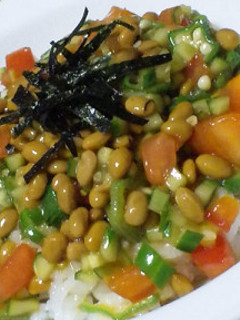 納豆サラダ丼-レシピのメイン写真
