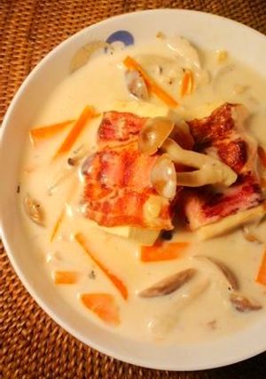 ベーコン巻き巻き豆腐ステーキ♪シチュー味-レシピのメイン写真