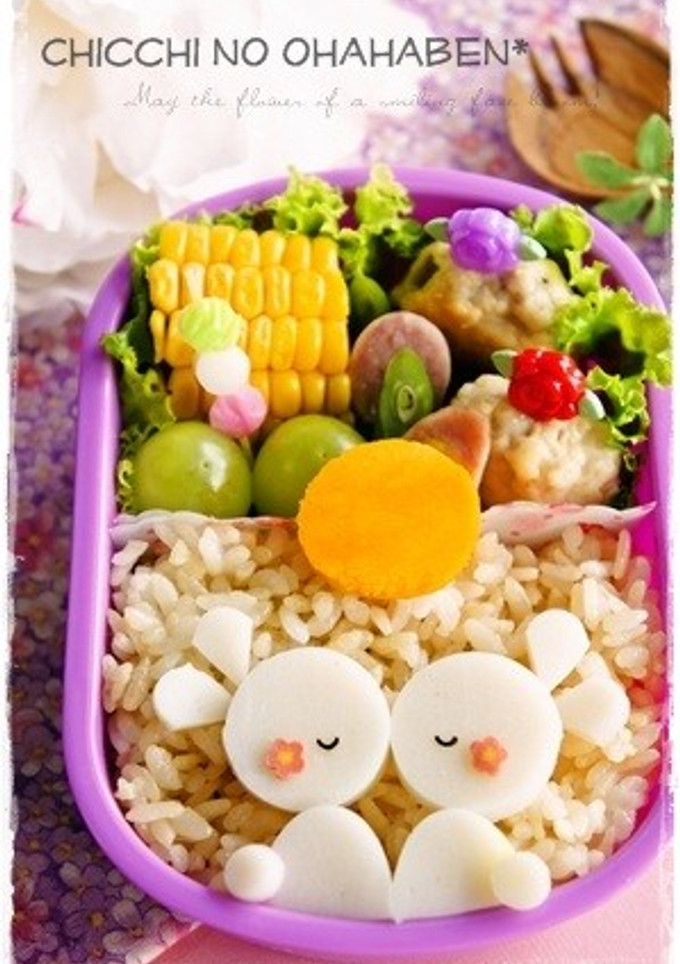 ＊キャラ弁＊　お月見うさぎちゃん♡-レシピのメイン写真