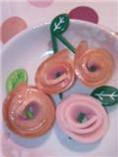 ●お弁当に♡ハムでクルクル~薔薇●-レシピのメイン写真