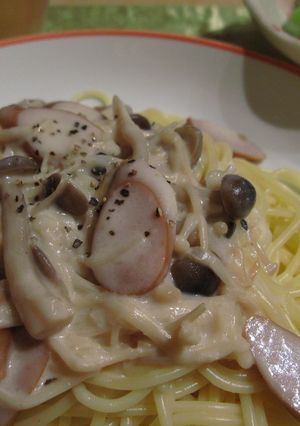 しめじtoえのきnoクリームスパゲティ-レシピのメイン写真