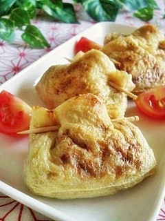 クリチ納豆おかか葱♪油揚げの焼き巾着-レシピのメイン写真