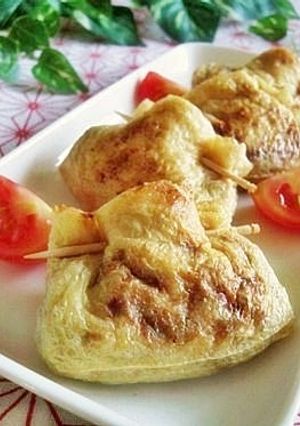 クリチ納豆おかか葱♪油揚げの焼き巾着-レシピのメイン写真