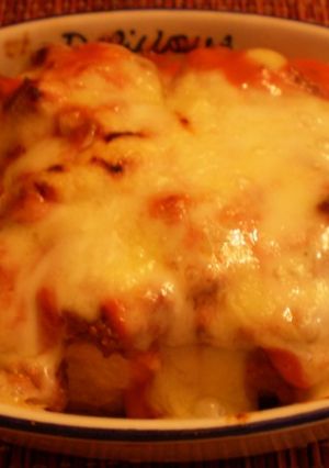 ☆厚揚げのオーロラソースそぼろチーズ焼き-レシピのメイン写真