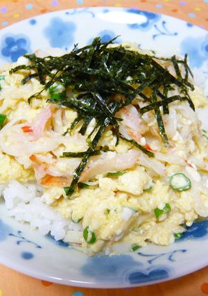 ずぼら1人飯♪なんちゃってカニ玉丼-レシピのメイン写真
